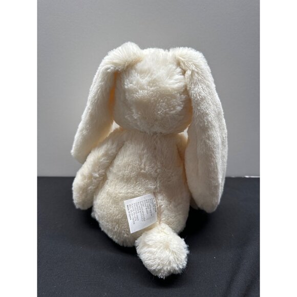 Baby Ganz White Soft Bunny Pellet Bottom Weighted 10" - Picture 3 of 9